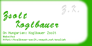 zsolt koglbauer business card